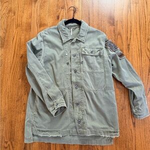 Free People Olive Utility Jacket